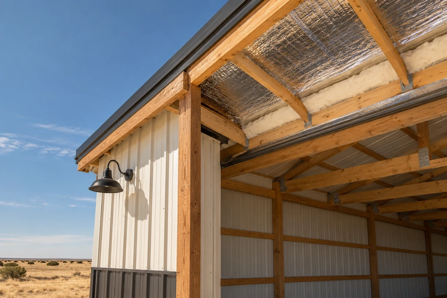 Insulated Pole Barns detail, Lubbock TX